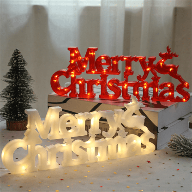 Christmas Letter 2022 Christmas Decoration, 2022 New Year Xmas Merry Christmas Led Letter Tag  Light, Mantel Fireplaces Table Sign For Xmas New Year Winter Holiday Home  Decorations - Walmart.com