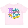 thumbnail image 3 of Inktastic Kindergarten Diva with Pencil and Ruler Girls Toddler T-Shirt, 3 of 5
