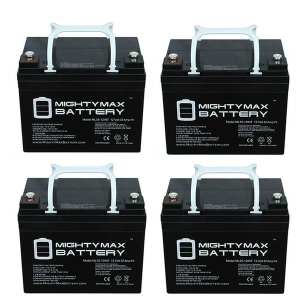12V 35AH INT Battery Replacement for Pride Jazzy Select GT 4 Pack
