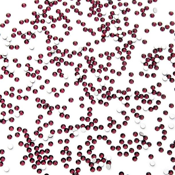 1440 piezas de diamantes de imitación de cristal de amatista, minipiedras de imitación de vidrio con parte trasera plana para uñas, maquillaje facial, manualidades, decoración de ropa (SS6, 2,0 mm, am