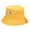 Yellow, variant on ZHENHONG Bucket Hats for Women Fashion Embroidery Outdoor Basin Hat Summer Sun Hat Casual Solid Color Headwear Black
