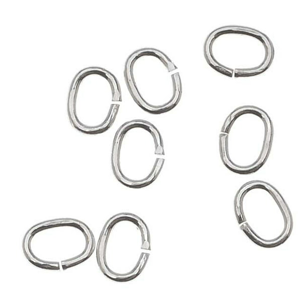 Sterling Silver Oval Jump Rings 4 x 3mm 22 Gauge (20) - Walmart.com ...