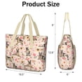 thumbnail image 3 of Tote Bag for Women - Shepherd Dog and Flower Floral Shoulder Bag - Large Utility Work Duffle Bag with Zipper Handbag for Travel, Work, Sprots, 3 of 5