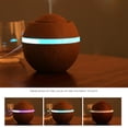 thumbnail image 4 of 500ML Mini Humidificateur Diffuseur À Ultrasons Grain De Bois Huiles D'aromathérapie Humidificateur Lampe De Parfum LED avec 7 Couleurs SPA Gratuit pour Bureau De Chambre De Yoga (A), 4 of 5