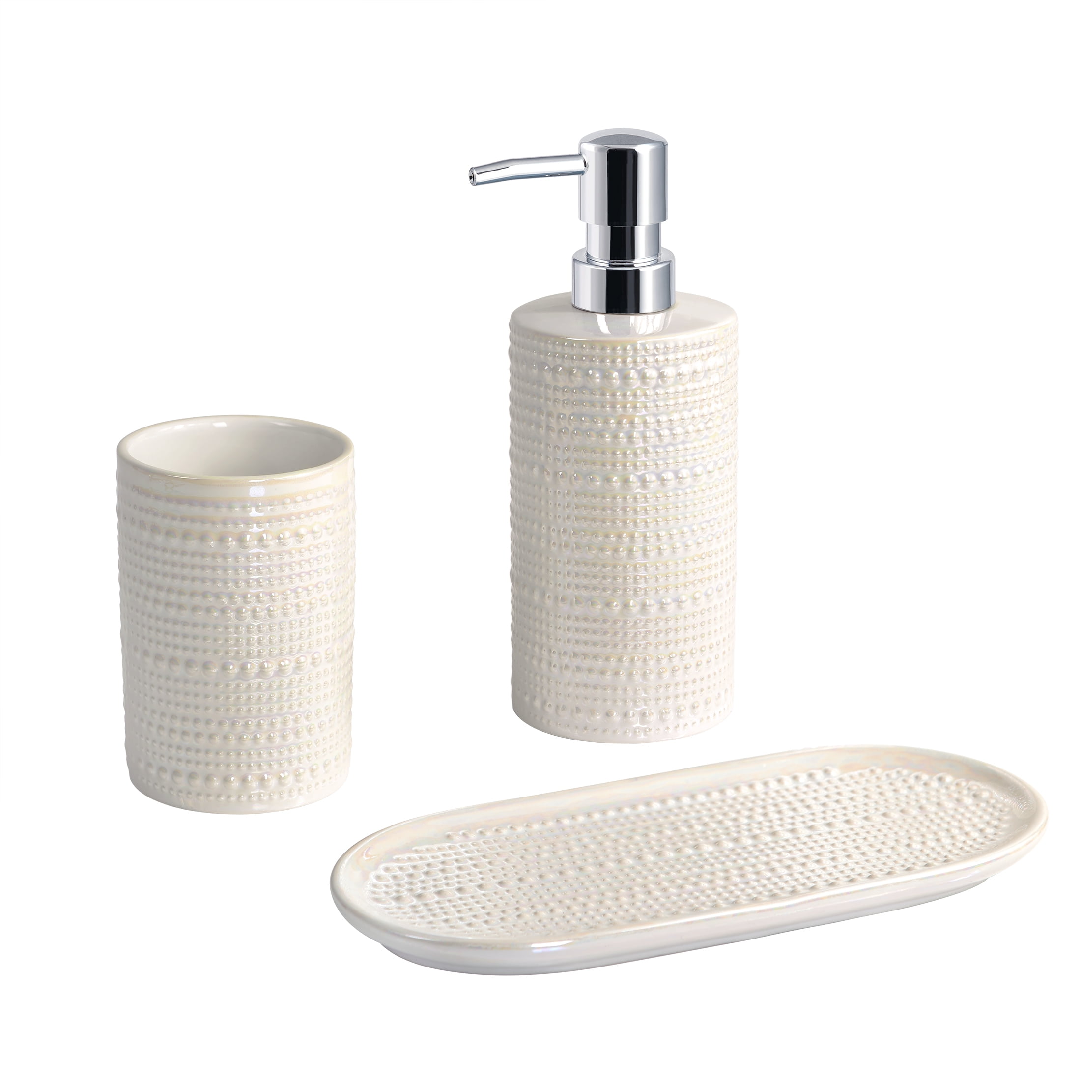 Mainstays Pearlescent Ceramic Toothbrush Holder for Adults