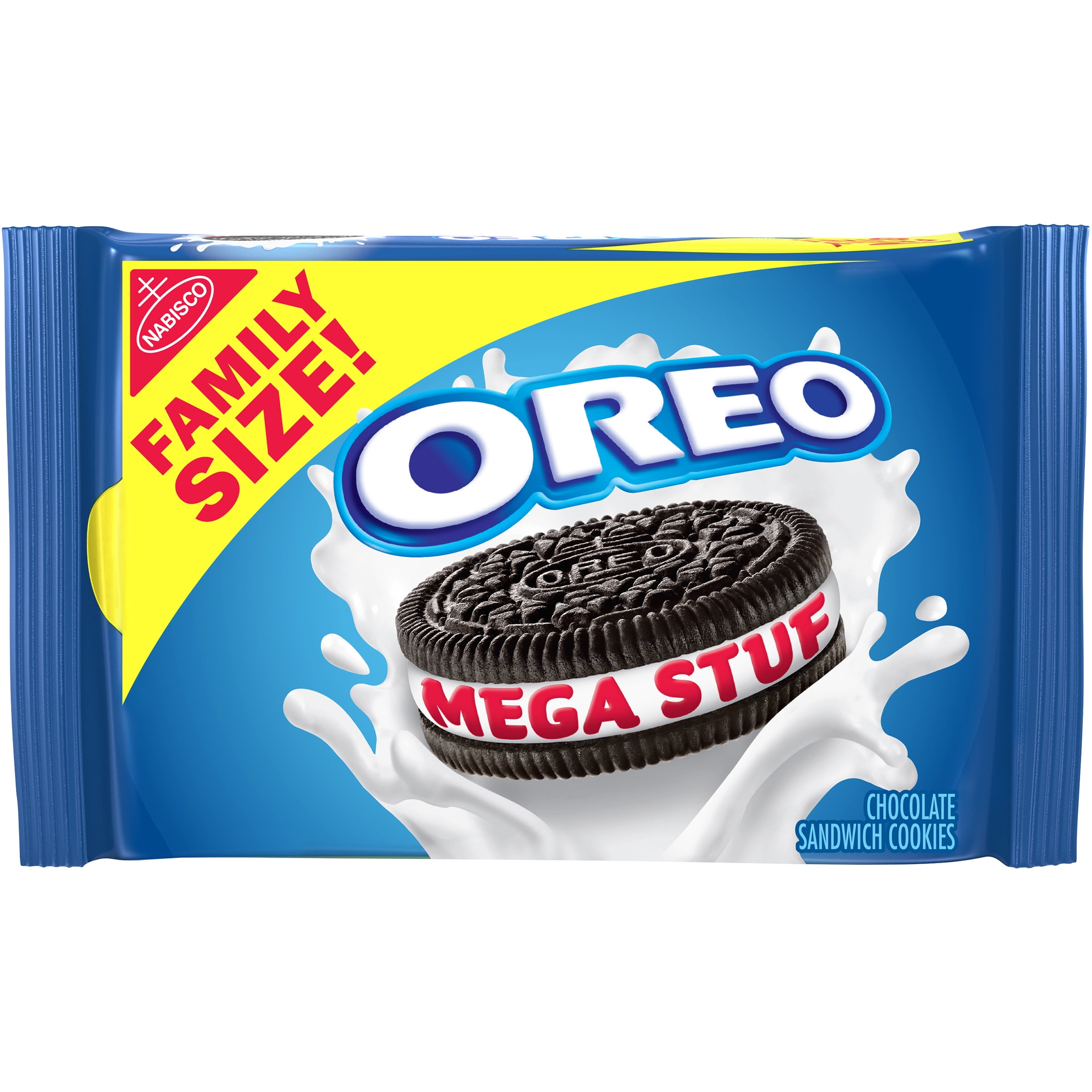 Oreo Mega Stuf Chocolate Sandwich Cookies 1 Resealable Family Size Pack Walmart Com Walmart Com