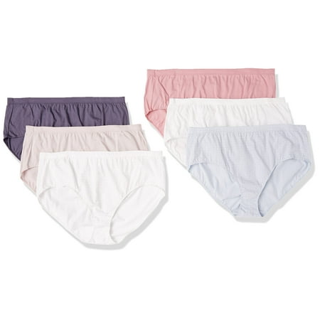 Just My Size Women's Plus Size Pure Comfort Cotton Brief Underwear, 6 ...