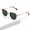C04 Rose Gold Frame Green Lens-53 Millimeters, variant on C03 Grey Frame Grey Lens 53 Millimeters Polarized Hexagon Metal Frame Sunglasses