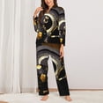 thumbnail image 2 of Lsque Casino Cards Pattern Long Sleeve Pajama Set for Women - Soft 2-Piece Sleepwear and Loungewear Set with Pockets, Comfy Nightwear-Medium, 2 of 7