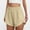 #Beige, variant on DPTALR Women’s Fashion High Waisted Elastic Wide Leg Casual Summer Solid Comfy Shorts with Pockets,Zipper Fly,Green,Size M