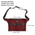 thumbnail image 3 of Unique Bargains Hairdresser Scissor Bag Barber Canvas Waist Pouch Professional Hairdressing Tools Storage Holsters with Waist Belt Leopard Red, 3 of 7