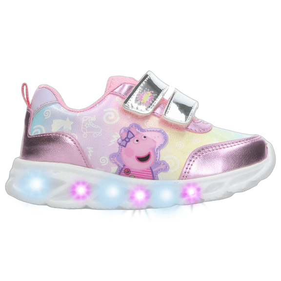 Tenis Peppa Pig Niña Rosa Luz Led Casual T12-15 rosa 13