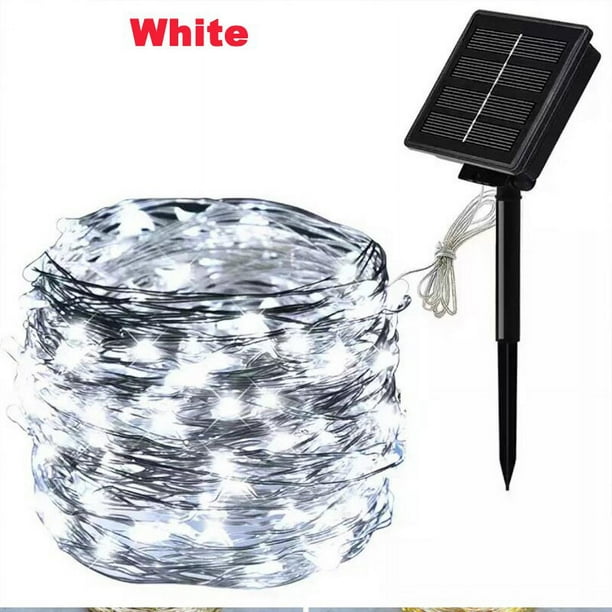 Guirnalda de luces LED solares para exteriores, lámpara de festón para jardín, guirnalda de Navidad impermeable, decoración de patio, 50/100/200/300LED