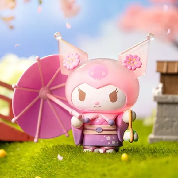 Sanrio Blossom And Wagashi Series Blind Box Kitty Cinnamoroll Action Figure Kuromi Melody Figurine Collection Toys Birthday Gift
