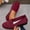 Red, variant on Women's Round Toe Comfortable new style solid color pointed fly woven mesh surface shallow mouth flat bean shoes Purple