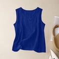 thumbnail image 2 of Womens Summer Tops Cotton Linen Tank Tops Causal V Neck Sleeveless Tshirts Blouse Loose Fit Shirt on Sale, 2 of 5