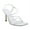 White, variant on MARC FISHER Womens Beige Strappy Padded Dareta Square Toe Stiletto Slip On Heeled Sandal 10 M