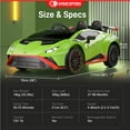 thumbnail image 3 of Gyrocopters Lamborghini Licensed 2 Seater Kids Ride on Car | 12V Electric Vehicle with Stories, Music | Powered Ride on Car for Kids with Parental Remote Control, LED Lights | Green, 3 of 3