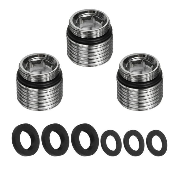 Uxcell 3Pcs Faucet Adapter, Male M17.5mm to Male M20mm Kitchen Sink Stainless Steel Tap Aerator Adapter to Connect Garden Hose, Water Filter, Standard Hose Diverter