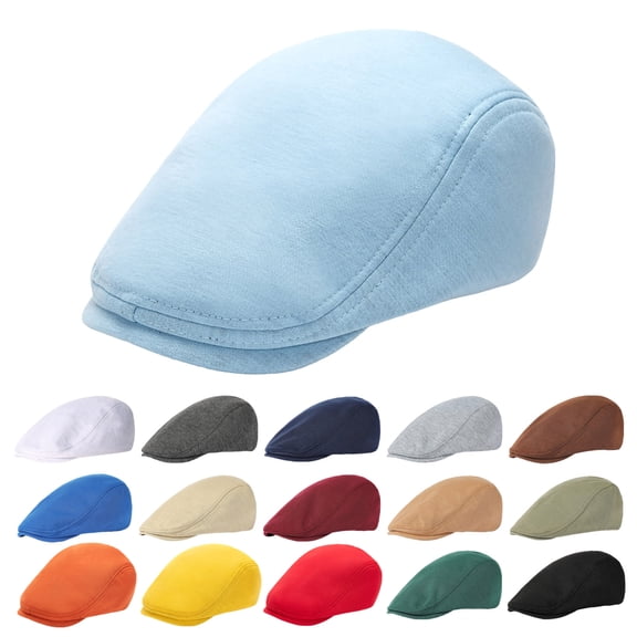 Lispipm Men's Cotton Beret Hat Newsboy Flat Cap Driving Cabbie Versatile Hat for Spring and Summer Daily Wear Beige