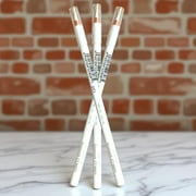 Love My Eyes Waterproof Soft Crayon Eyeliner, White 3 Pack