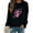 QR1-Black, variant on VKOYWKM Breast Cancer Awareness Tshirt for Women Breast Cancer Long Sleeve Tops Pink Ribbon Graphic T Shirts Fight Cancer Crew Neck Breast Cancer Blouse