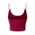 thumbnail image 6 of MixMatchy Women's Solid Spaghetti Strap Double Layered Tank Crop Top, 6 of 6