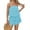 Sky blue, variant on Smocked Jumpsuit Strapless Women Off The Shoulder Romper Flowy Strapless Playsuits