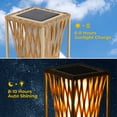 thumbnail image 5 of GRANDPATIO Outdoor Lights Solar Floor Lamp Resin Wicker Weave Waterproof Outside Deck Light for Porch, Yard, Garden, Lawn Decor，Nature, 5 of 6