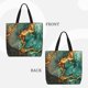 thumbnail image 2 of Balery Emerald Color Gold Marble Bolsa de Mano para Mujeres con Cremallera, Bolsa de Gimnasio con Compartimentos, Bolsa para Laptop, Bolsa para Trabajo, 2 of 7