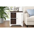 thumbnail image 4 of White End Table with Storage Baskets and Cabinet - American Style Accent Table, 4 of 10