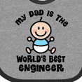 thumbnail image 4 of Inktastic Worlds Best Engineer Dad Boys Baby Bib, 4 of 4