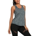 thumbnail image 2 of Womens Workout Tops Racerback Tank Tops Mesh Yoga Shirts Athletic Running Tank Tops Sleeveless Gym Clothes, 2 of 4