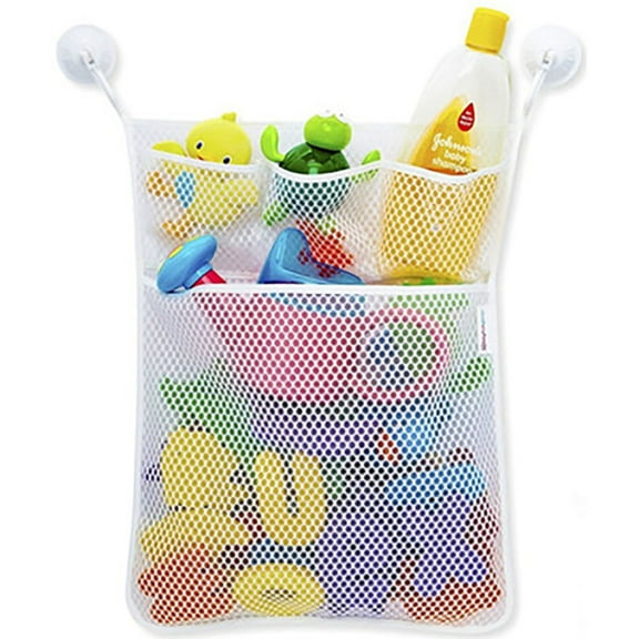 Kiplyki Baby Bath Time Toy Tidy Storage Hanging Bag Mesh Bag Mesh Bathroom Organiser Net