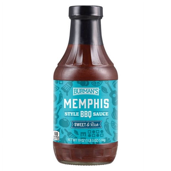 Burman's Memphis Style BBQ Sauce, 19 oz