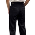 thumbnail image 3 of USNSM Men's Dress Pants Formal Business High Waist Buckle Full Length Suit Trousers Flat Front Straight Leg Pants with Pockets Black XL, 3 of 3