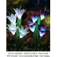 thumbnail image 2 of 2 Bundle 8 Lily Led Outdoor Solar Flower Garden Stake Multi-color Changing Lights - Multicolor Solar Lights Outdoor Decorative Stakes -solar Garden St, 2 of 5