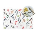 thumbnail image 4 of YFYANG Washable Heat-Resistant Placemats, 70% PVC/30% Polyester, Plant Watercolor Pattern Kitchen Table Mat, 12" x 18" 4 Piece, 4 of 6