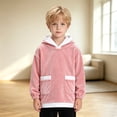 thumbnail image 5 of WhouRiu Boys Girls Solid Color Fuzzy Hoodie Kids Unisex Long Sleeve Hooded Pullover With Pockets Autumn Winter Cozy Warm Soft Sweatshirts,9-10 Years, 5 of 9