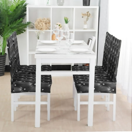 PiccoCasa Stretch Dining Room Chair Covers Protector Slipcovers Set Of 4 PiccoCasa Stretch Dining Room Chair Covers Protector Slipcovers Set Of 4