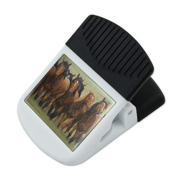 Horses on the Prairie Pecking Order Refrigerator Fridge Magnet Magnetic Hanging Hook Note Snack Clip