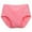 Hot Pink-A, variant on Aofany Women's Solid Plus Size High Waist Lace Panties Leak Proof Cotton Underwear Briefs