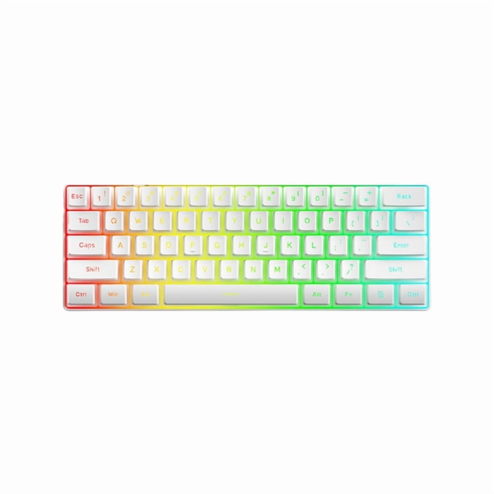Ergonomic Corded Gaming Keyboard 61 Key LED Backlit Waterproof Keyboard for PC Computer Gaming Office Accessories