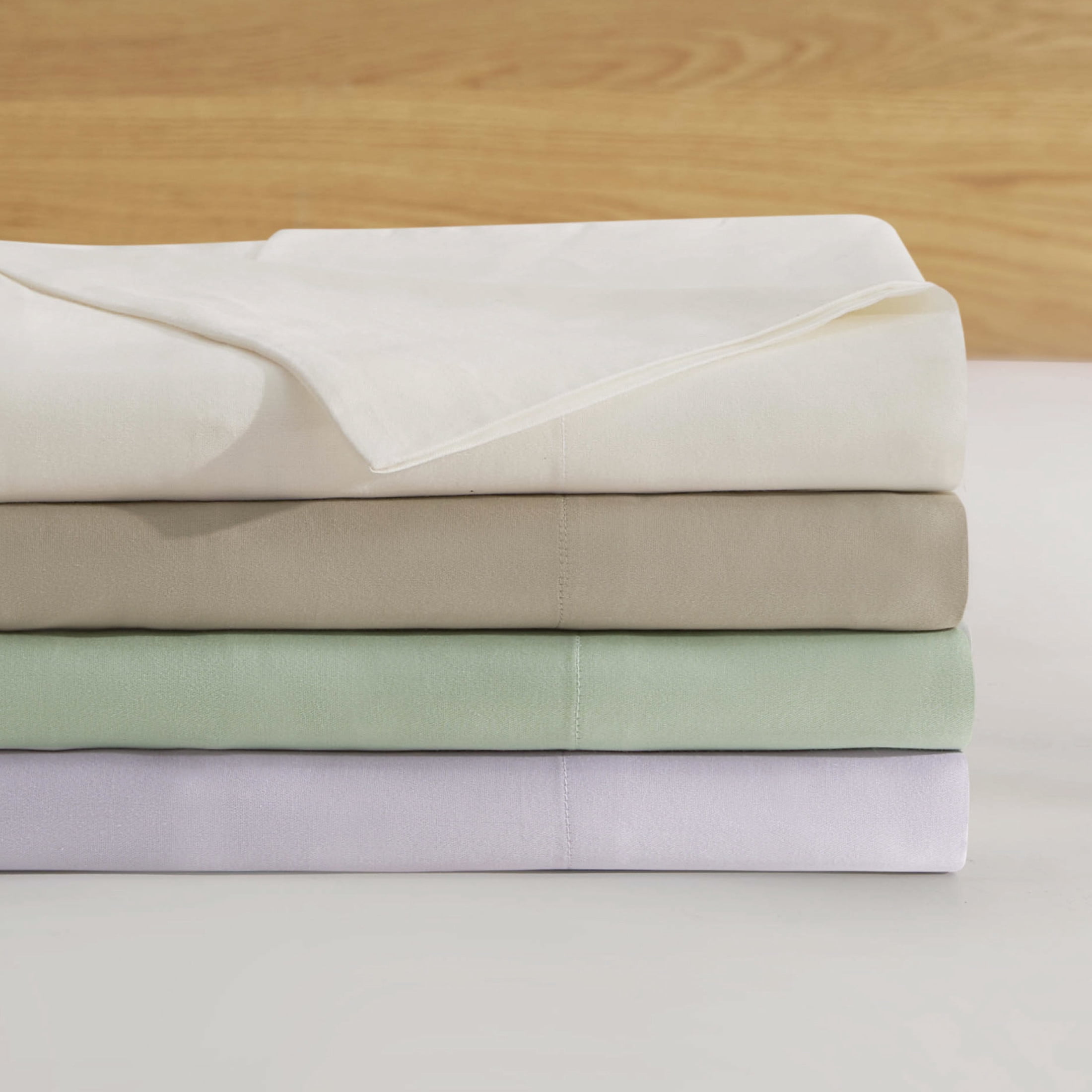 Jessica Simpson Blissful Dreams 4-Piece 100% Sateen Cotton Sheet Sets, King, Sea Foam Green