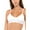 WHITE, variant on Women's Seamless V-Neck Padded Bralette with Adjustable Straps (One Size Fits All)