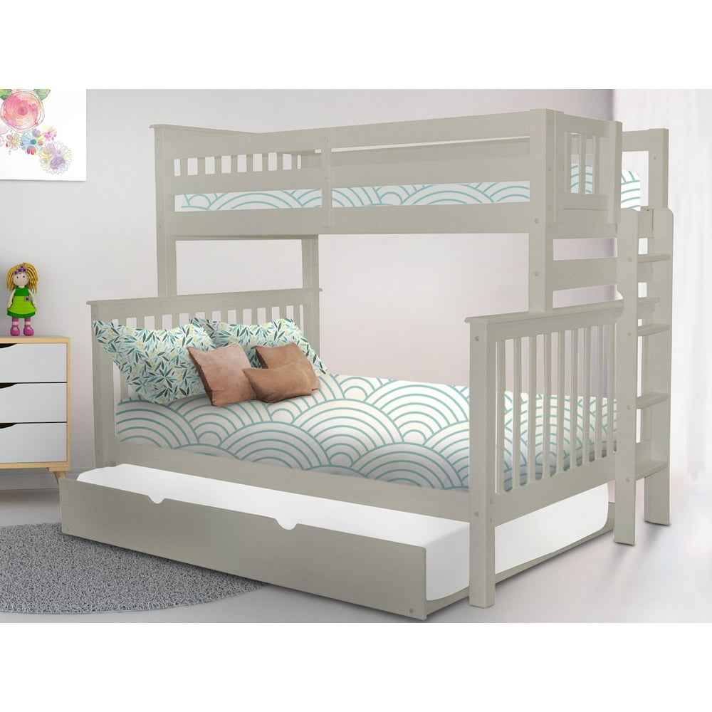 Bedz King Bunk Beds Twin over Full Mission Style with End Ladder and a