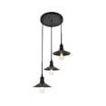thumbnail image 3 of Living District LD4033D20BK Etude 3 Light Black Ceiling Pendant, 3 of 4