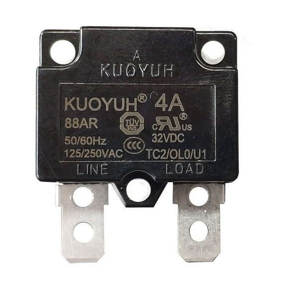 4A Circuit Breaker - KUOYUH 4 Amp 88AR Series Automatic-Reset Thermal Circuit Breaker