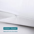 thumbnail image 3 of LOSAFEFE Fundas de almohada con cremallera 100% algodón, tamaño estándar, juego de 4 protectores de almohada súper suaves y transpirables con cremallera, fundas de almohada blancas de 20 x 26 pulgadas, 3 of 5