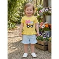 thumbnail image 4 of BemeyourBBs Toddler Baby Girl Back to School Outfit Baby First Day of School Kindergarten Outfit Baby Girl Summer Clothes Bow School Bus Embroidery Short Sleeve T Shirt Tops and Stripe Shorts Set, 4 of 9